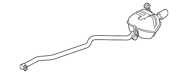 LR060587 MUFFLER W/TPIPE, LEFT