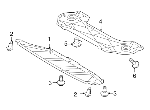 BODY/SPLASH SHIELDS for 2006 Toyota Highlander #1
