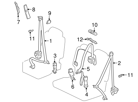 ELECTRICAL/REAR SEAT BELTS for 2006 Toyota Sequoia #3