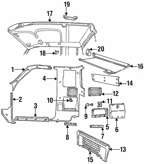 Interior Trim for 1994 Mazda B3000 #0