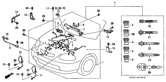 ENGINE/ENGINE WIRE HARNESS for 1996 Honda CIVIC HATCHBACK #1