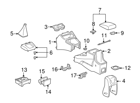 BODY/CONSOLE for 2005 Toyota RAV4 #1