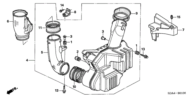 Electrical/Exhaust/Heater/Fuel/Resonator Chamber (V6) (1) for 2003 Honda ACCORD SEDAN #1