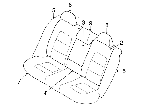 XC60 REAR SEAT COMPONENTS 2