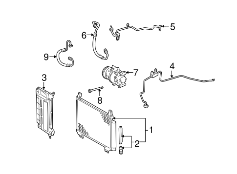 HVAC/CONDENSER, COMPRESSOR & LINES for 2013 Scion xD #2