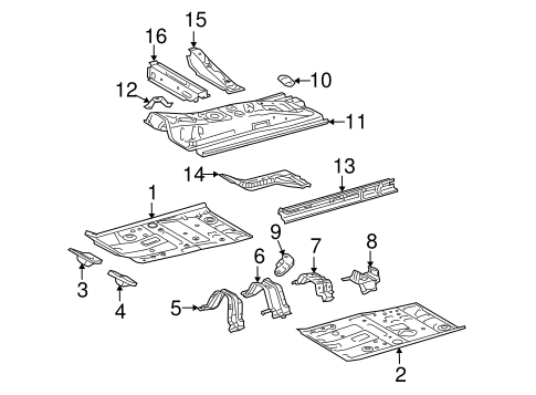 BODY/FLOOR & RAILS for 2011 Toyota Yaris #1