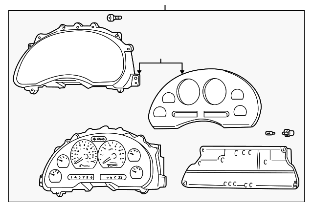 XR3Z-10849-AB Деталь CLUSTER ASSY