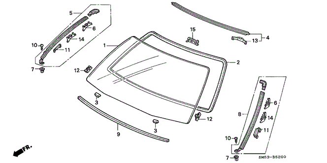 BODY / AIR CONDITIONING/WINDSHIELD for 1993 Honda ACCORD 5-DOOR #1