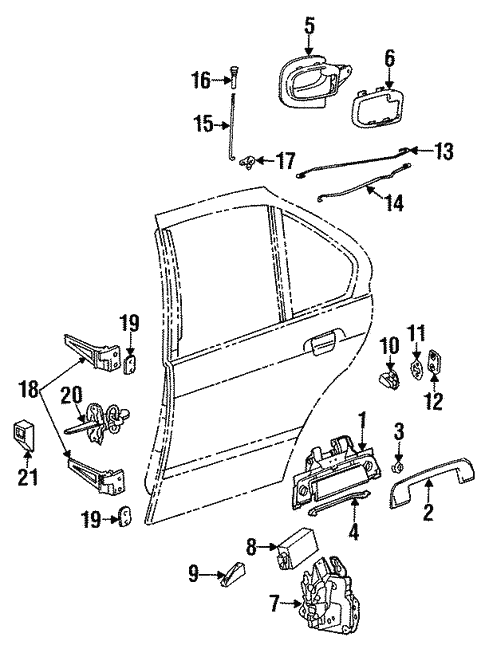 Lock & Hardware for 1993 BMW 325i #2