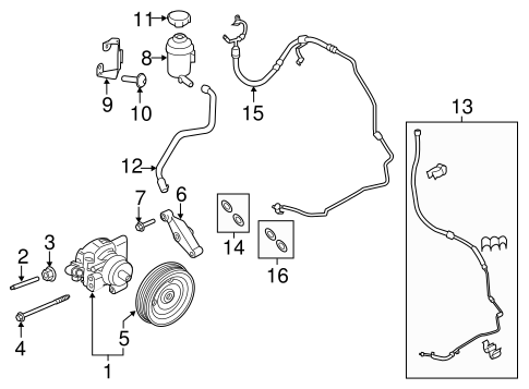 Steering/Pump & Hoses for 2015 Ford Transit-150 #1