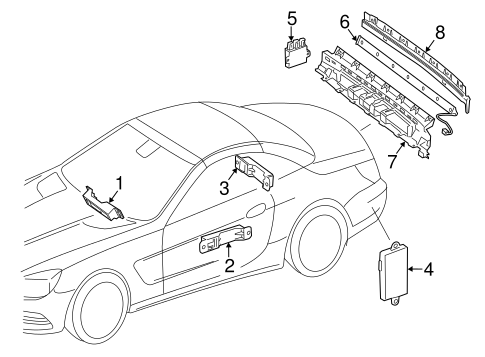 Keyless Entry Components for 2016 Mercedes-Benz SL 550 #0