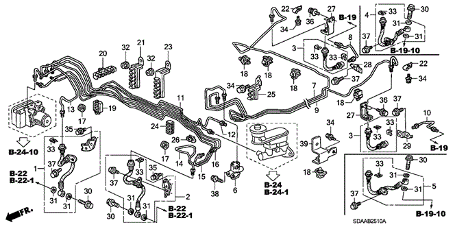 Chassis/Brake Lines (ABS) for 2007 Honda ACCORD SEDAN #1