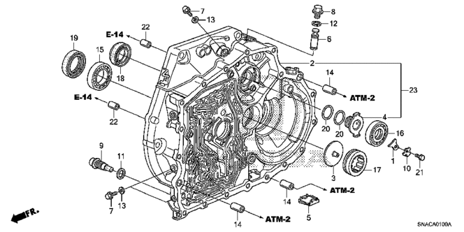 TRANSMISSION - AUTOMATIC/AT TORQUE CONVERTER CASE for 2010 Honda CIVIC SEDAN #1