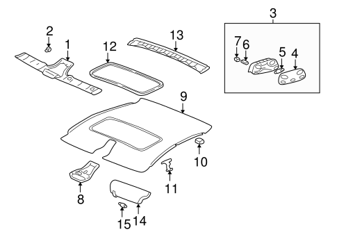 911 INTERIOR TRIM - ROOF