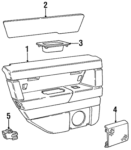 850 INTERIOR TRIM - REAR DOOR