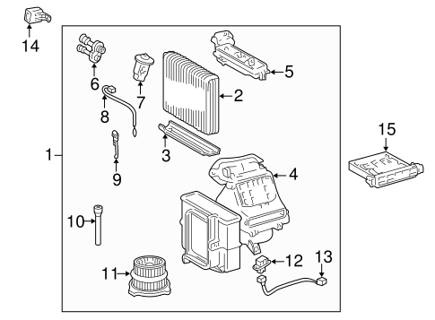 HVAC/EVAPORATOR COMPONENTS for 2005 Toyota Echo #2