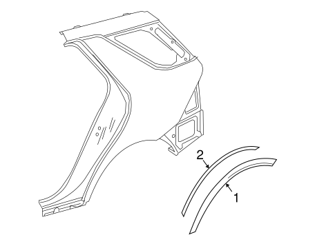 Exterior Trim - Quarter Panel for 2017 Mercedes-Benz GLE 350 #0