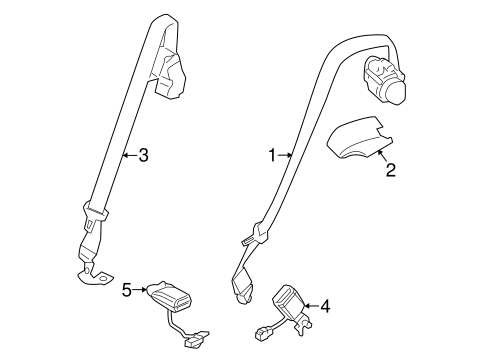 Range Rover Sport SECOND ROW SEAT BELTS