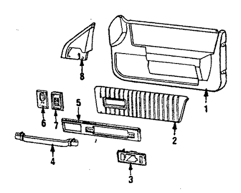 Cutlass Calais FRONT DOOR TRIM