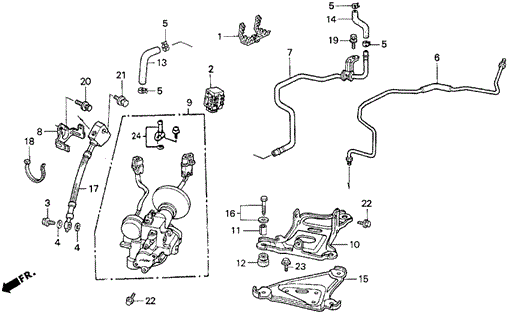 CHASSIS/ABS ACCUMULATOR (2) for 1993 Honda ACCORD SEDAN #1