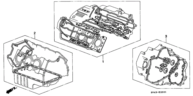 ENGINE/GASKET KIT (V6) for 1995 Honda ACCORD SEDAN #1