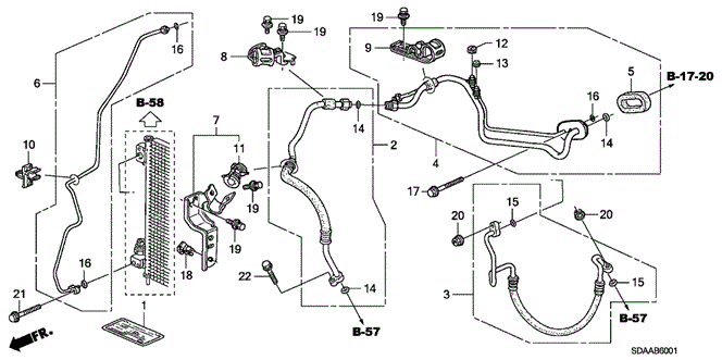 Body/Air Conditioning/A/C Air Conditioner (Hoses/Pipes) (2) for 2007 Honda ACCORD SEDAN #1