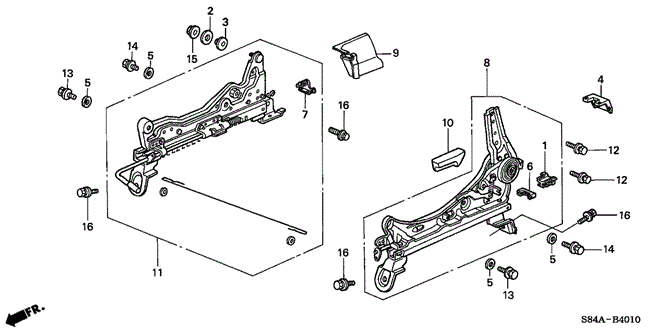INTERIOR / BUMPER/FRONT SEAT COMPONENTS (L.) (MANUAL SEAT) for 2002 Honda ACCORD SEDAN #1