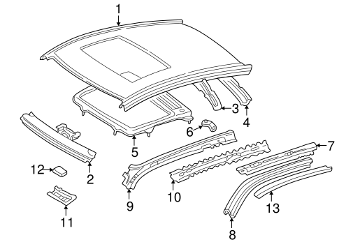 Body/Roof & Components for 2002 Toyota Solara #2