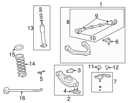 FRONT SUSPENSION/SUSPENSION COMPONENTS for 2000 Toyota Tacoma #4