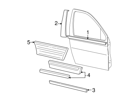 Body/Exterior Trim - Front Door for 2007 Ford Freestar #1