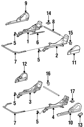 BODY/TRACKS & COMPONENTS for 1996 Toyota Paseo #1