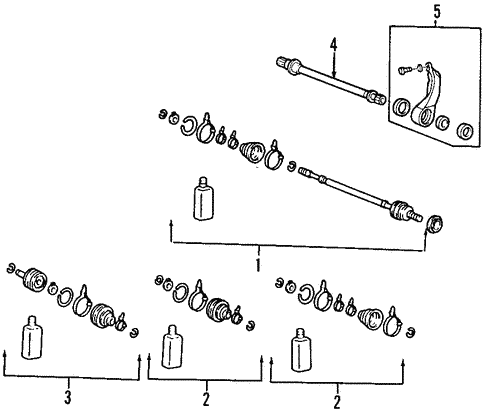 Axle Shafts & Joints for 1993 Hyundai Sonata #0