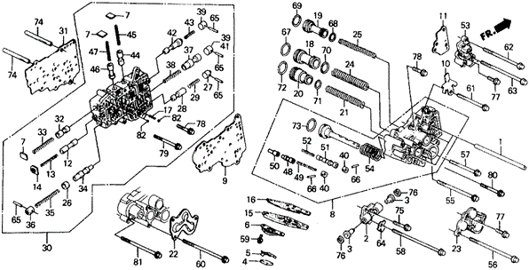 TRANSMISSION - AUTOMATIC/AT SECONDARY BODY - SERVO BODY 2WD for 1990 Honda CIVIC 5-DOOR #1