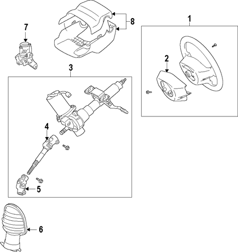 STEERING/STEERING COLUMN for 2013 Scion xD #1