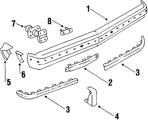 Bumper Assembly - Rear for 1986 Pontiac T1000 #0