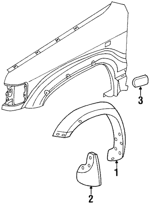 Exterior Trim - Fender for 1995 Isuzu Trooper #0