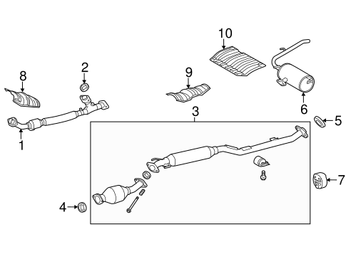 EXHAUST SYSTEM/EXHAUST COMPONENTS for 2015 Toyota Sienna #2