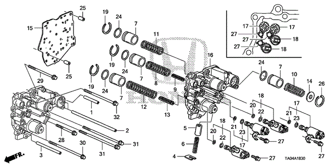 Transmission - Automatic/AT Accumulator Body (V6) for 2011 Honda ACCORD SEDAN #1