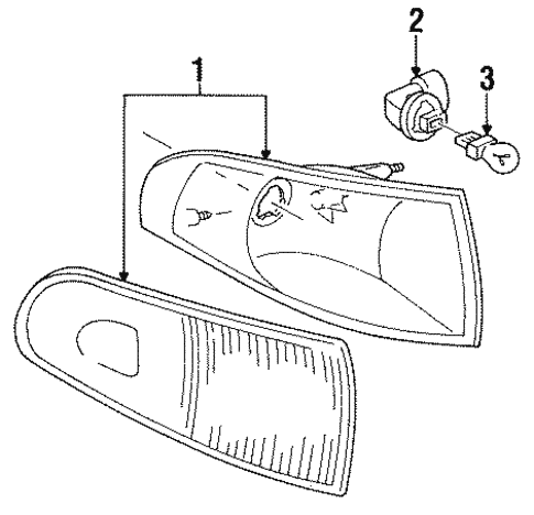 Electrical/Bulbs - Chassis for 1996 Ford Mustang #1