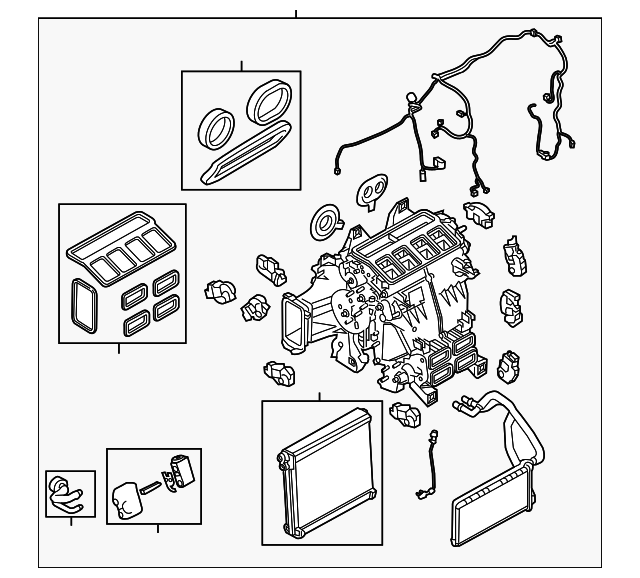 LR036371 Деталь AC & HEATER ASSY