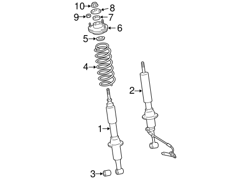 FRONT SUSPENSION/STRUTS & COMPONENTS for 2008 Toyota 4Runner #1