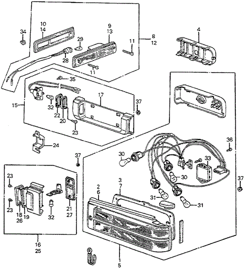 Electrical/Exhaust/Heater/Fuel/Taillight for 1982 Honda ACCORD HATCHBACK #1