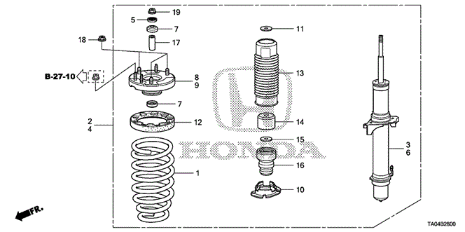 Chassis/Front Shock Absorber for 2008 Honda ACCORD SEDAN #1