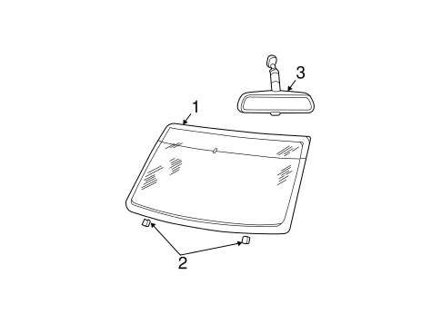 Glass - Windshield for 2009 Ford Explorer #0