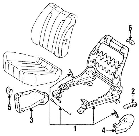 BODY/FRONT SEAT COMPONENTS for 1996 Toyota Previa #1