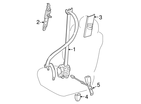 ELECTRICAL/FRONT SEAT BELTS for 2011 Toyota Sequoia #1