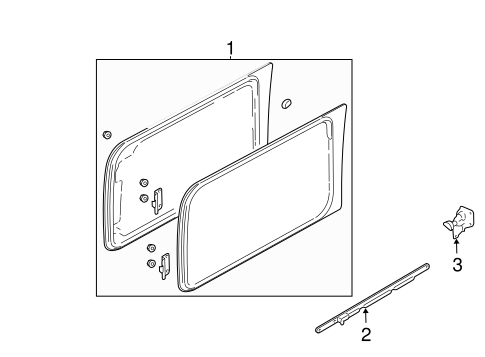 Glass & Hardware for 2004 Ford Expedition #0