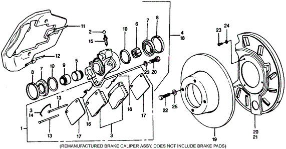 CHASSIS/DISK BRAKE for 1976 Honda CIVIC HATCHBACK #1