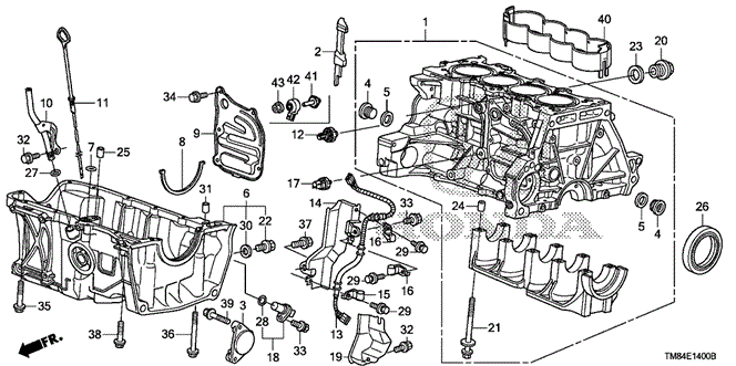 ENGINE/CYLINDER BLOCK - OIL PAN for 2012 Honda INSIGHT #1