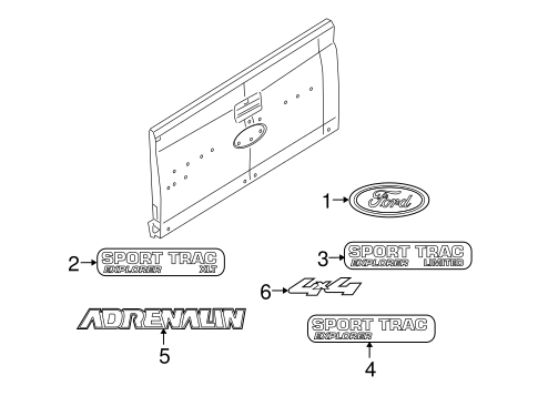 Body/Exterior Trim - Pick UP Box for 2008 Ford Explorer Sport Trac #2